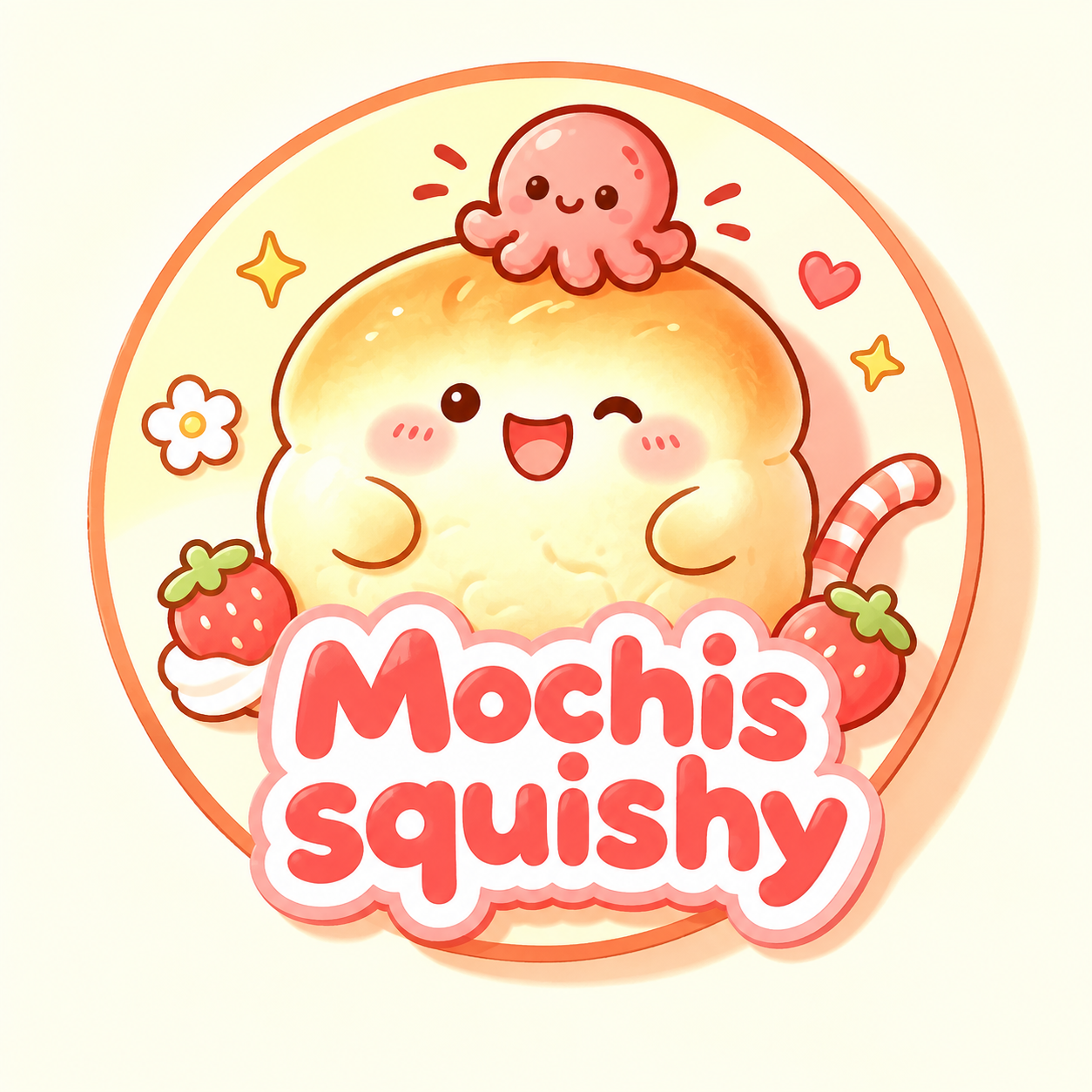 Strawberry Octopus Mochi